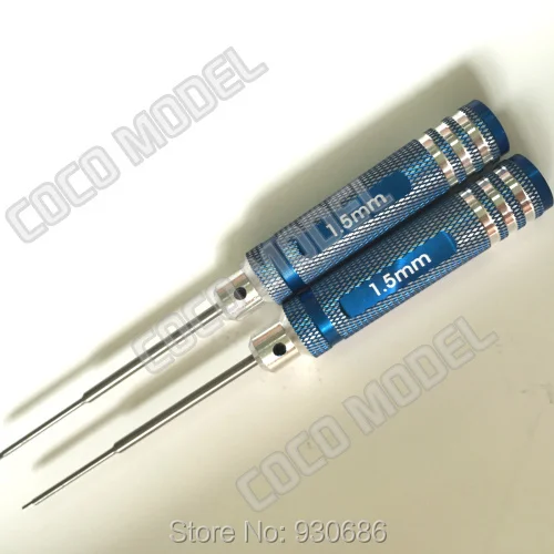 2 pcsrc Инструменты с ручкой шестигранной отвертки HSS Белый стали 1.5 мм контактный