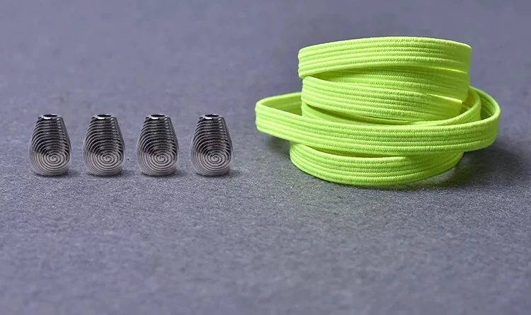 Fluorescent green Новые эластичные шнурки без завязок с металлической головкой для кроссовок для детей и взрослых, Удобные шнурки на плоской подошве 21 цвет - Цвет: Fluorescent green