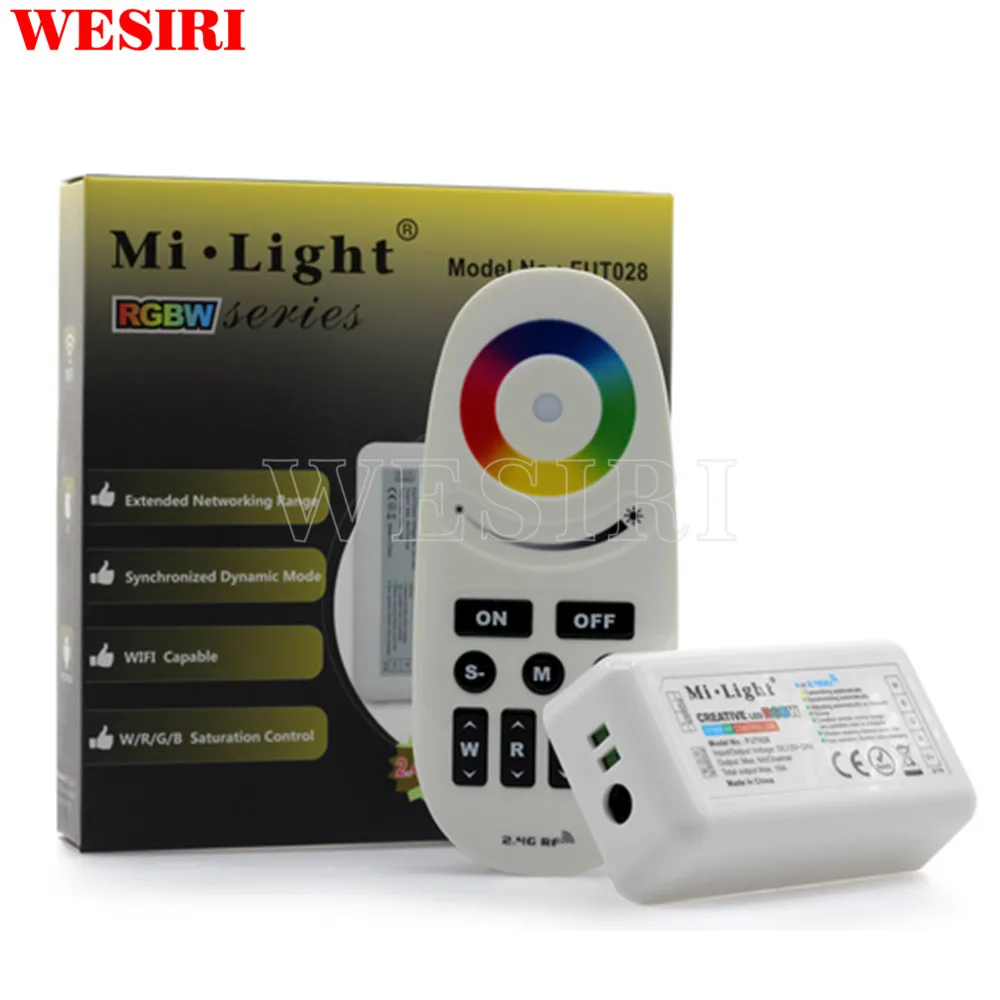 Milight FUT028 DC12/24 V 2 4G MI. Контроллер света Беспроводная сенсорная панель цвет RF RGBW