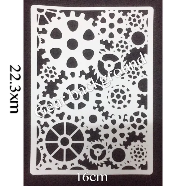 Шестерни фон Скрапбукинг Инструмент карты DIY альбом маскирующий спрей