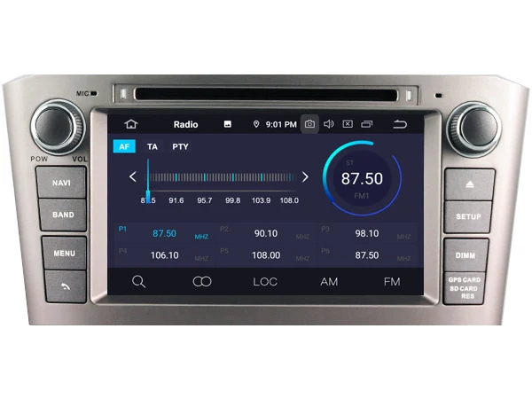 Четырехъядерный Android 9 0 автомобильный dvd плеер для TOYOTA AVENSIS (2005 2007) Автомобильный