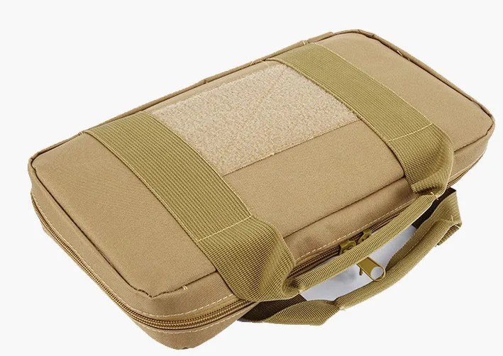 ROCOTACTICAL тактический Чехол для одного пистолета, военный чехол для пистолета, сумка для пистолета, коврик для пистолета, мягкий чехол для переноски пистолета - Цвет: TAN