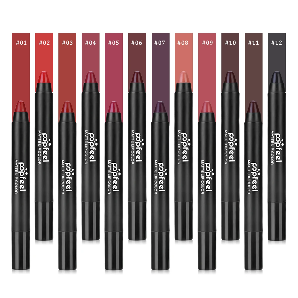 2018 Lipstick High Gloss Lip Color Crayons Tint 12 Colors Optional For Women Fashion Lips Makeup |