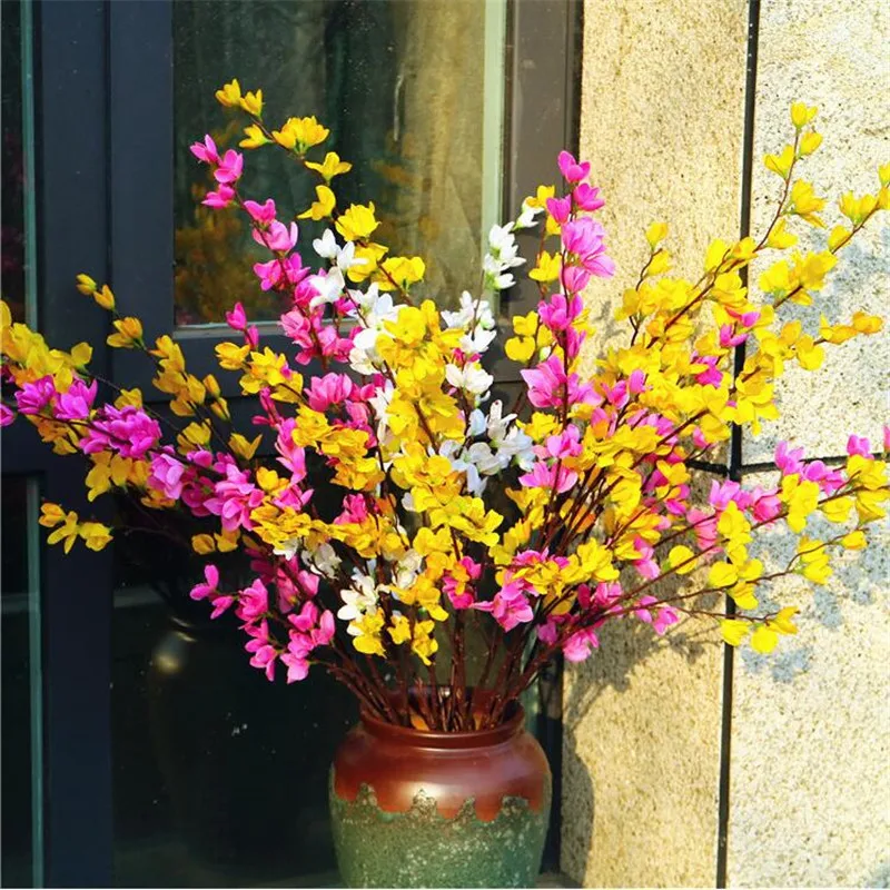 Искусственный длинный стебель жасмин нудифлорум (3 стебля/штука) имитация