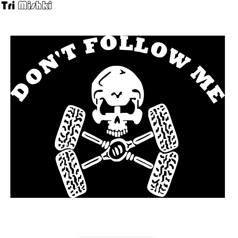 Tri Mishki WCS204 15x14 см Ткань не follow me (следуй за мной) Череп забавная наклейка для