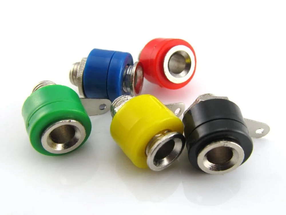 50 шт./лот никелирование связующий столб разъем типа банан для тестового кабеля 4