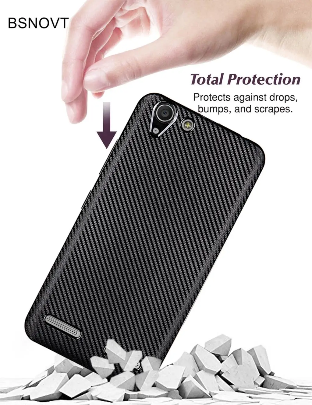 Lenovo Vibe K5 Case Plus Cover Soft Carbon fiber Slim TPU Phone For Lemon 3 K32C36 |