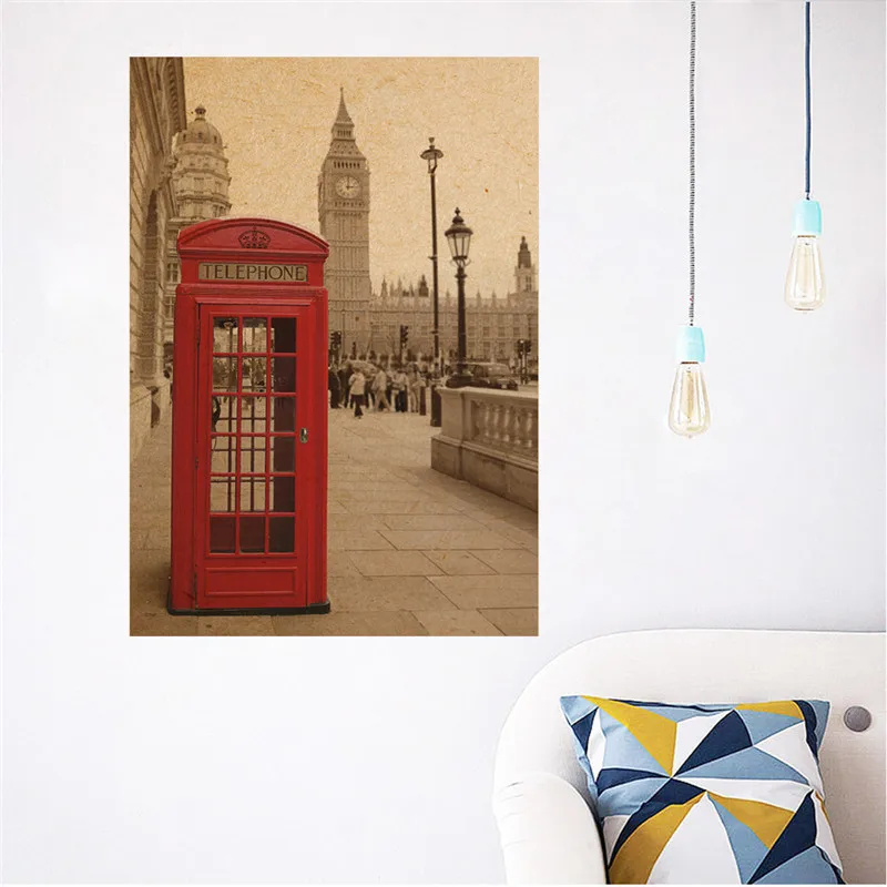 Винтажная стенда для телефона Big Ben ретро бумажные постеры настенные наклейки