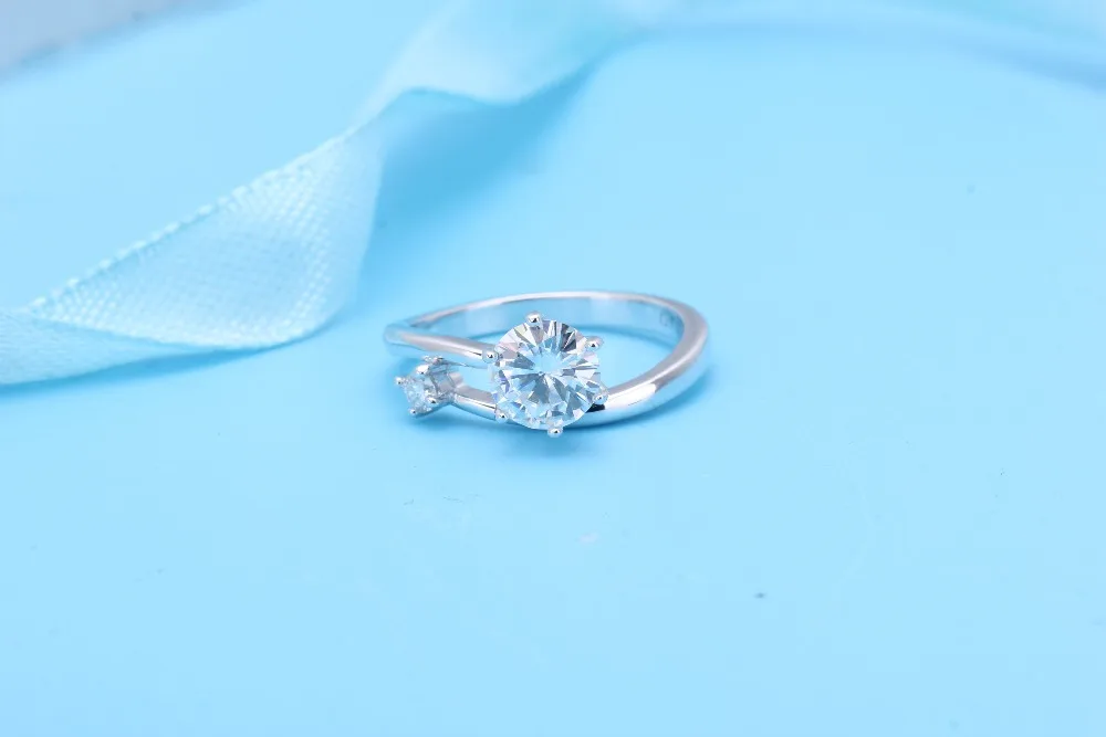 

Женское Обручальное Кольцо CHEESTAR GEMS, обручальное кольцо из стерлингового серебра 925 пробы с GH 6,5 мм, подарок для женщин