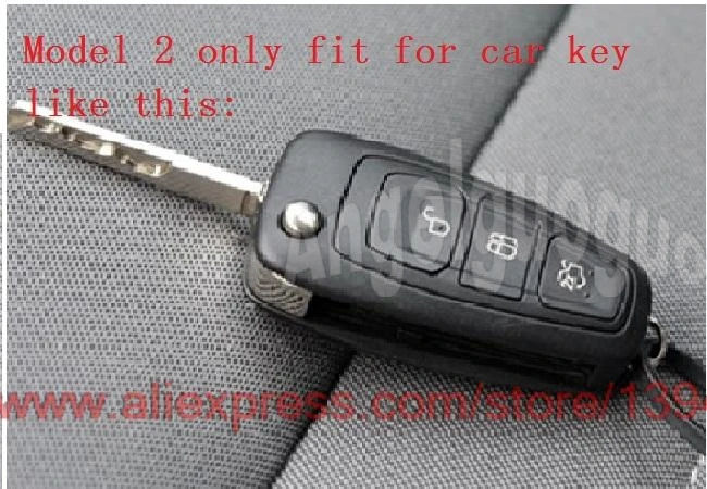Model 2 Чехол для ключей автомобиля ABS, подходит для Ford Focus 3 Ecosport Kuga Escape, чехол для ключей - Название цвета: Model 2