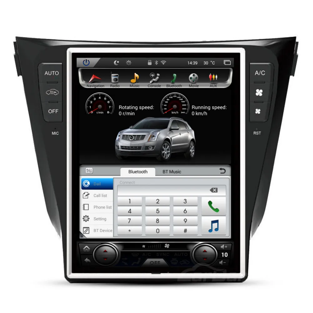 12," вертикальный огромный экран 1280*800 Android автомобильный DVD gps навигатор радио плеер для Nissan X-Trail 2013 ram 2 Гб