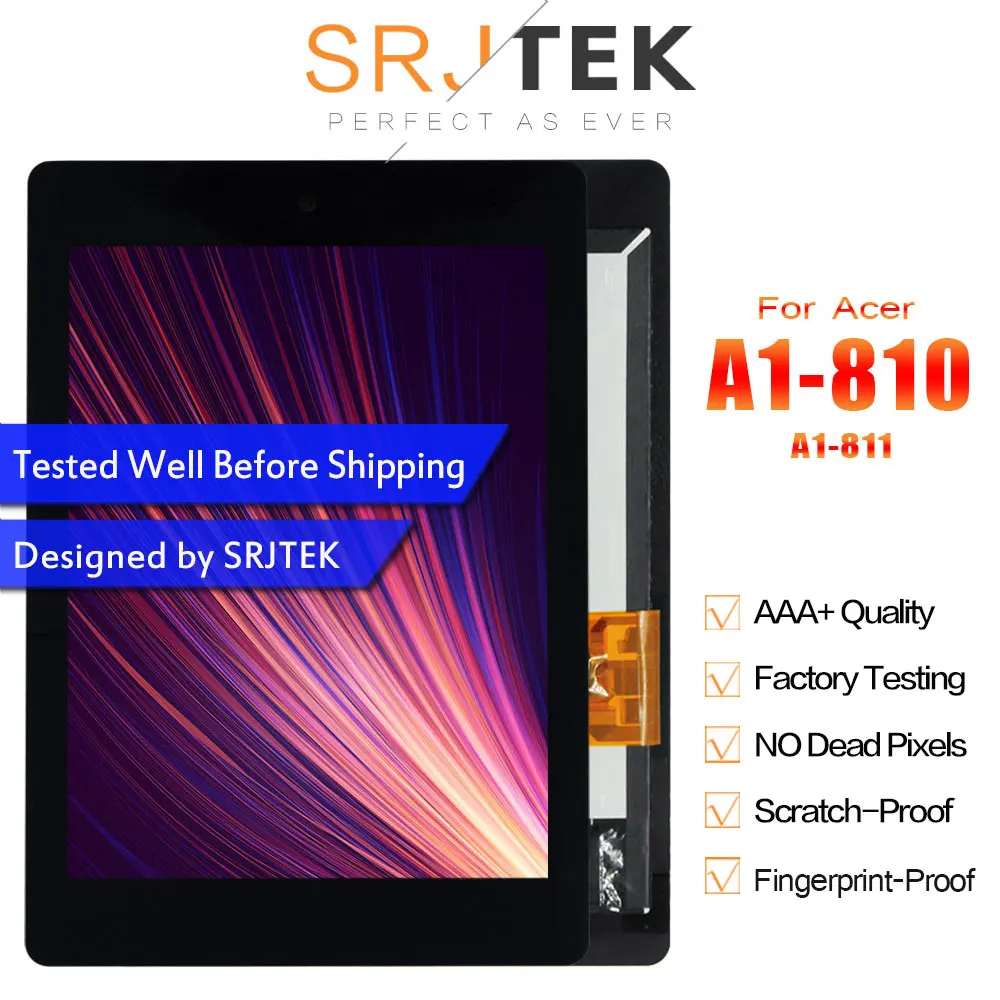 Srjtek 7 9 дюйма для Acer iconia tab кодирующий преобразователь сенсорного экрана в сборе