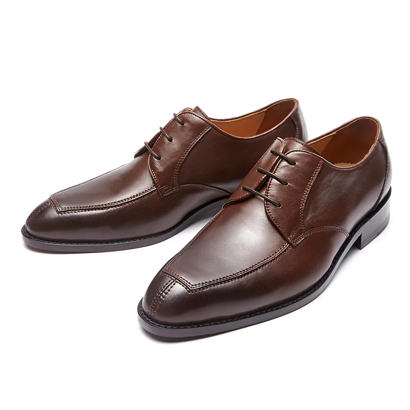 Мужские туфли оксфорды из натуральной кожи GRIMENTIN деловая обувь на шнуровке хит