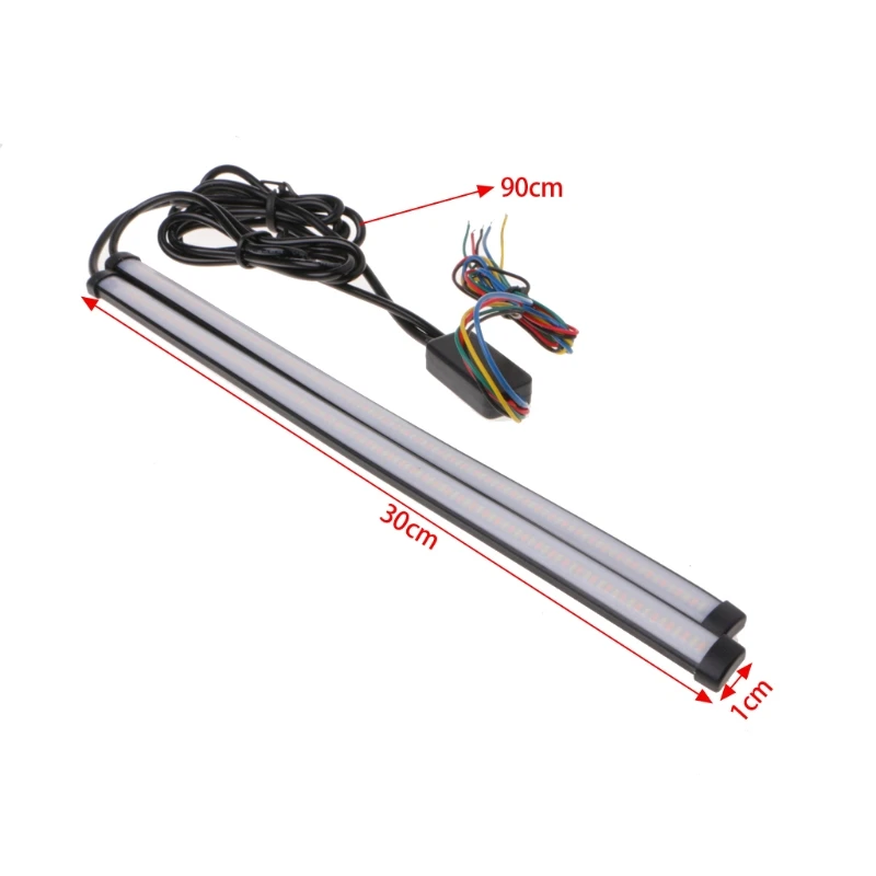 

2x12" 5 mode Switchback Flowing Knight Dual Color Turn Signal Brake Light Car DRL LED Strip with Switchback Function