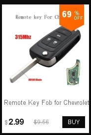 GORBIN откидной складной ключ оболочки для Chevrolet Cruze дистанционный ключ чехол Брелок 2 3 4 5 Кнопка Uncut HU100 лезвие для Chevrolet