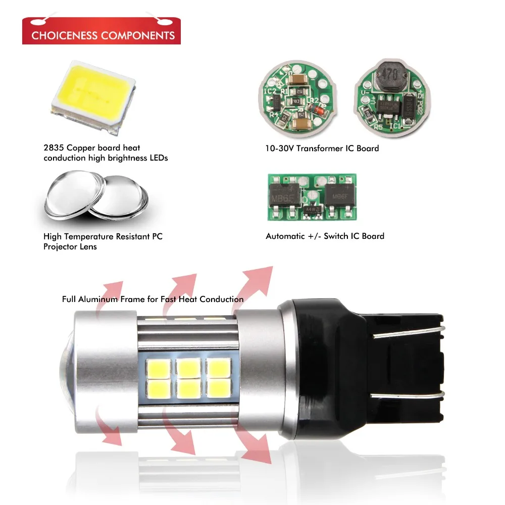 1 шт. T20 7443 W21/5 Вт T25 3157 P27/7 1157 Bay15d BAZ15D P21/5 розетка 27 2835 SMD СВЕТОДИОДНЫЙ Автомобильный