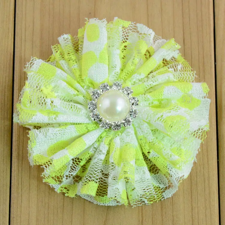 20 шт./лот новые шитые кружевные цветы со стразами альтернативные шифоновые