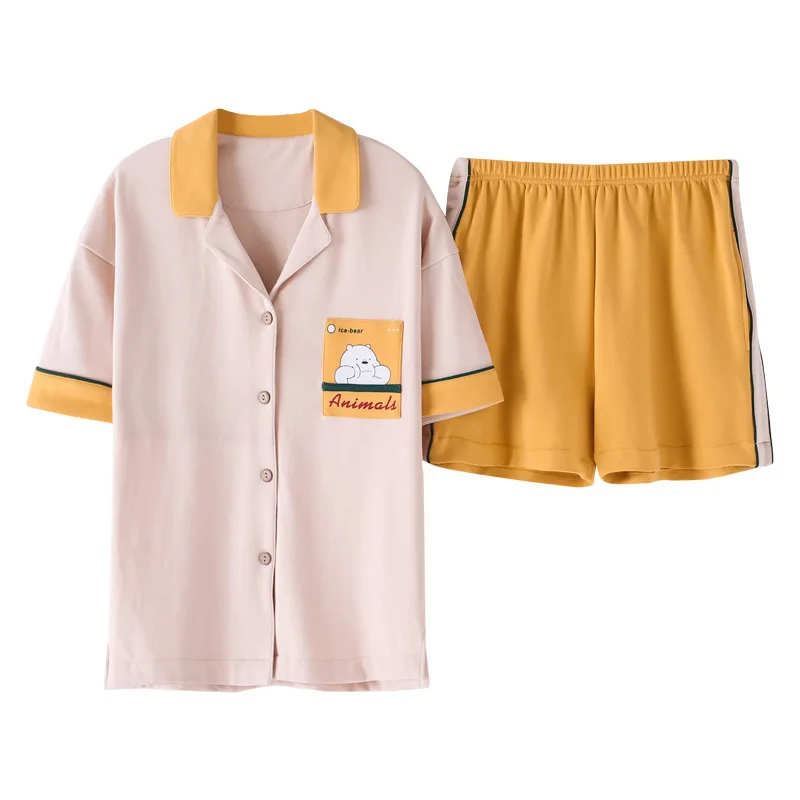 Домашняя одежда Женская Летняя короткая футболка с рисунком кактуса Простые