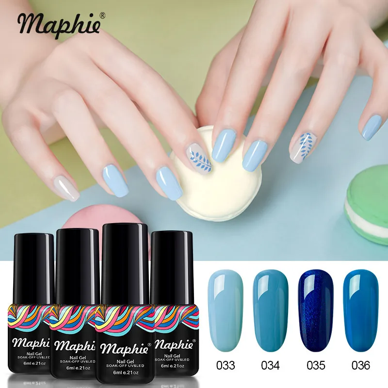 7 Maphie 4 шт./лот набор гель-лаков для ногтей DIY Дизайн ногтей розовый цвет УФ-гель для ногтей наборы Полупостоянный светодиодный Гель-лак для ногтей эмаль 6 мл - Цвет: 7