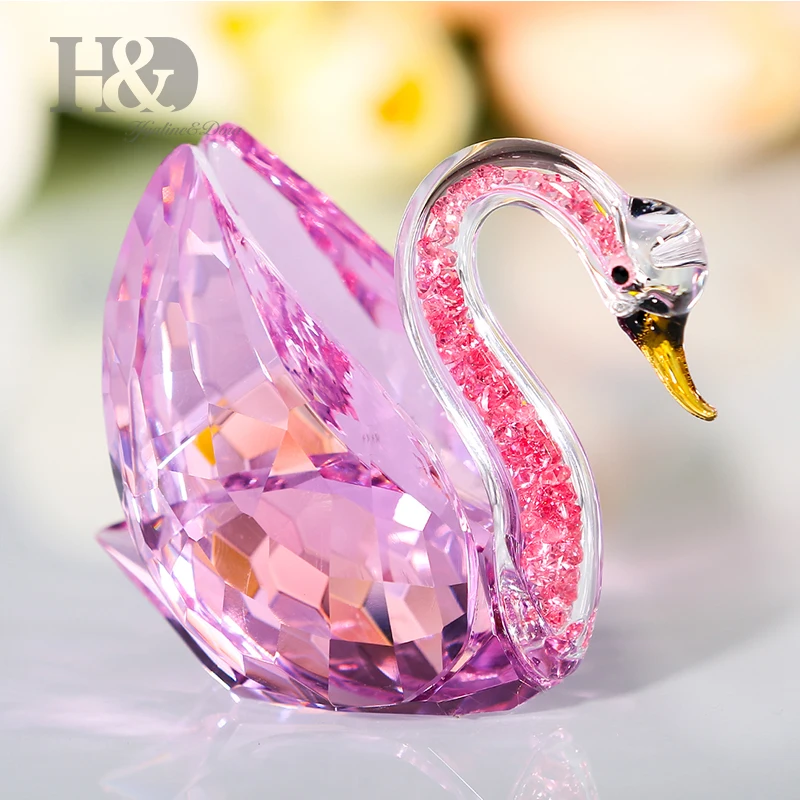 H& D Хрустальная Статуэтка лебедя, коллекция орнаментов, стразы, украшение для дома, свадебное украшение, подарки на Рождество, день рождения, подарок для мамы