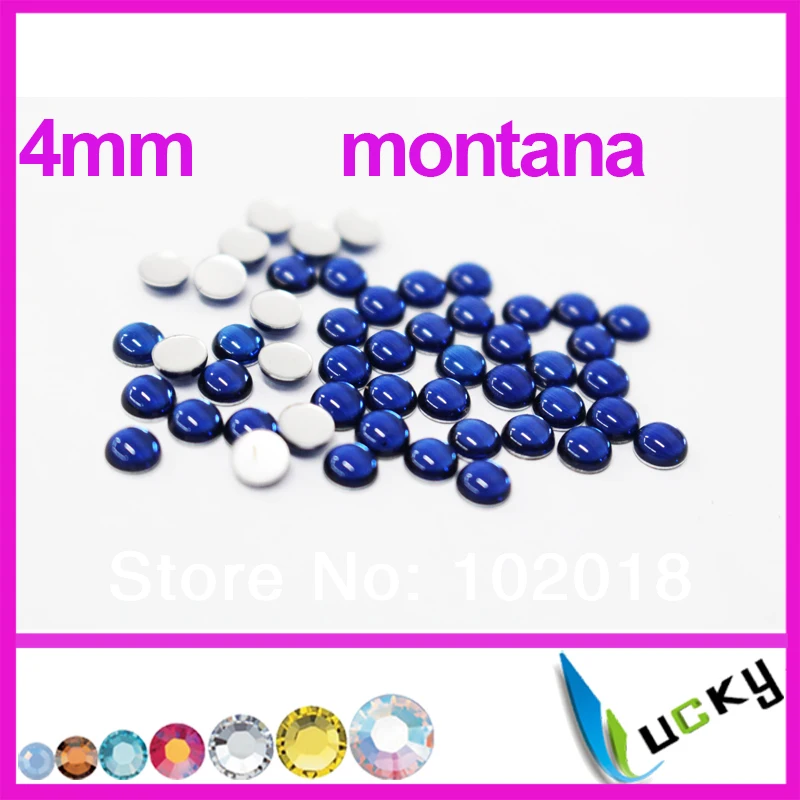2014 spring new!10 gross/1440pcs/bag 4mm Half round Iron-on Hot Fix Pearl Epoxy Rhinestones Montana color for Clothing set | Дом и сад