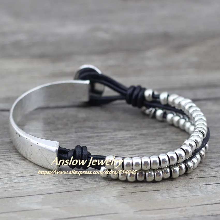 Новое поступление 2020 Модный Браслет манжета Anslow с уникальными бусинами из ниток