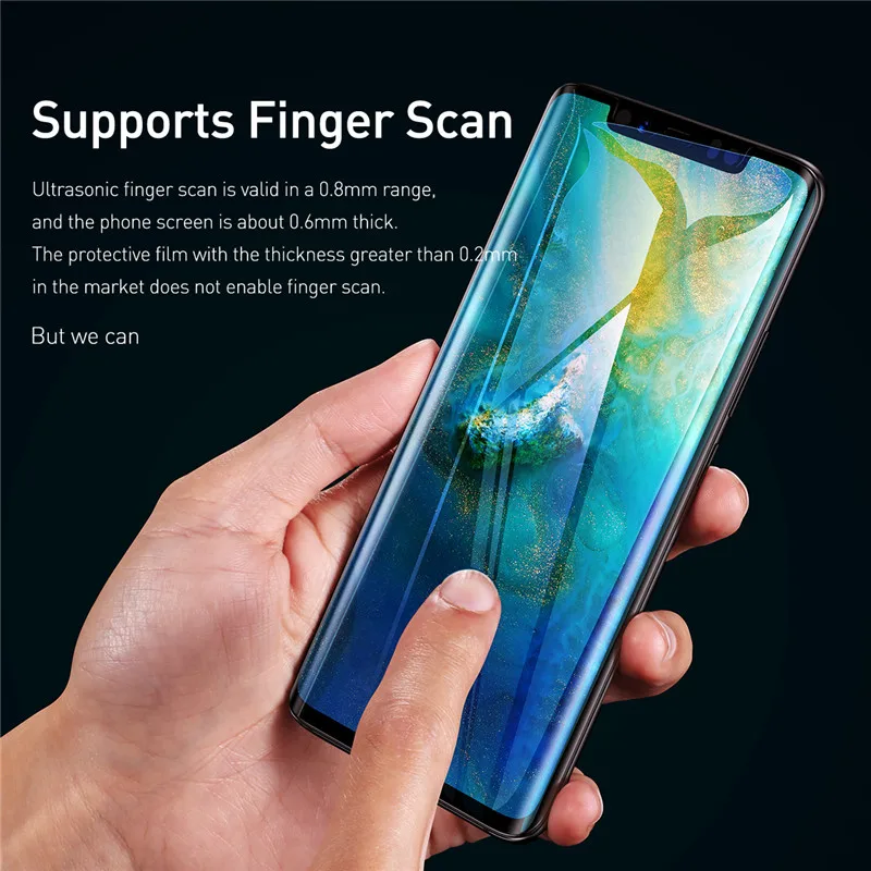 Baseus полное покрытие мягкая пленка для huawei mate 20 Pro Полный экран протектор Передняя