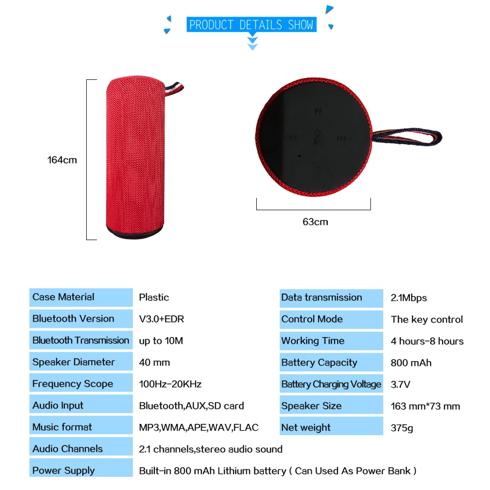 Koabbit цилиндрическая Беспроводная bluetooth-колонка стереоколонка звуковая панель