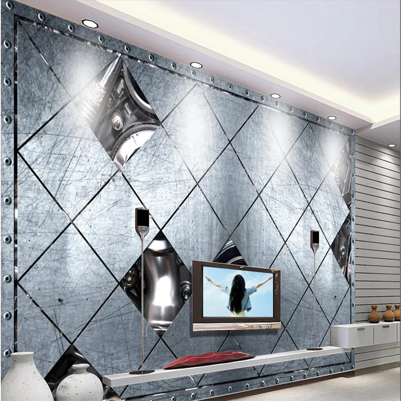 Настенная бумага 3d роспись Декор фото фон фотография Металл Искусство