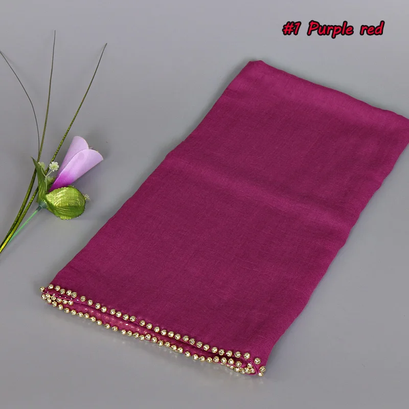 Популярные Модные простые шали с золотым жемчугом ободок из бисера глушитель