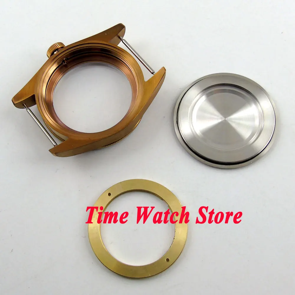 41 мм Бронзовая рамка часы с сапфировым стеклом чехол подходит для MIYOTA 8215 821A 8205