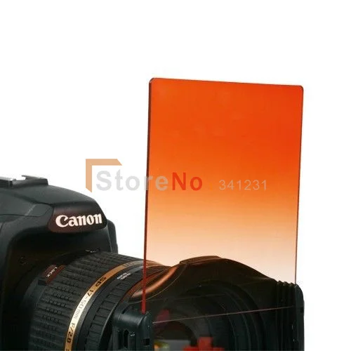 2 шт. градиентный оранжевый квадратный цветной конверсионный фильтр для серии Cokin
