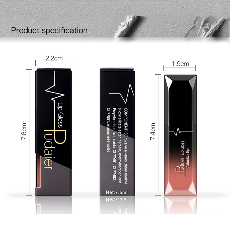 Pudaier 21 Color Matte Nude Lipgloss Colorful Sexy Long Lasting Velvet Waterproof Liquid Lipstick Soft Makeup Lip Batom Cosmetic |