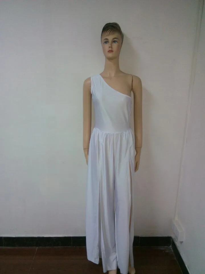 2014 New Hot Summer Sexy Women White One Shoulder Jumpsuit Hollow Out Open Front Pants Clubwear | Женская одежда