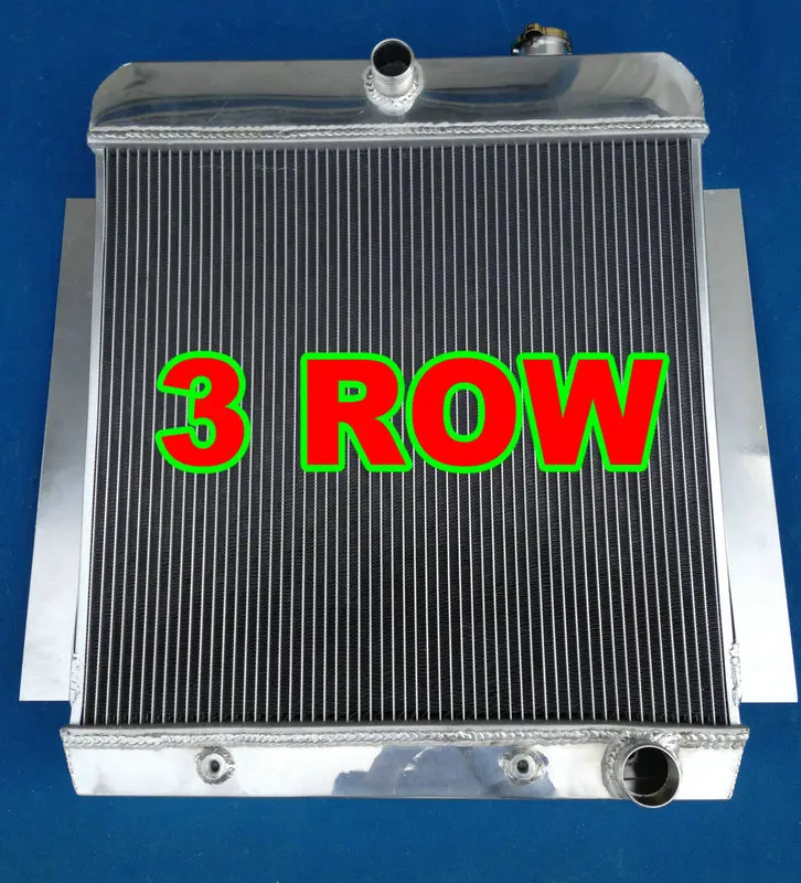 

3ROW FULL Aluminum Radiator 55-59 For CHEVY/GMC 100/150 TRUCK PICKUP l6/V8