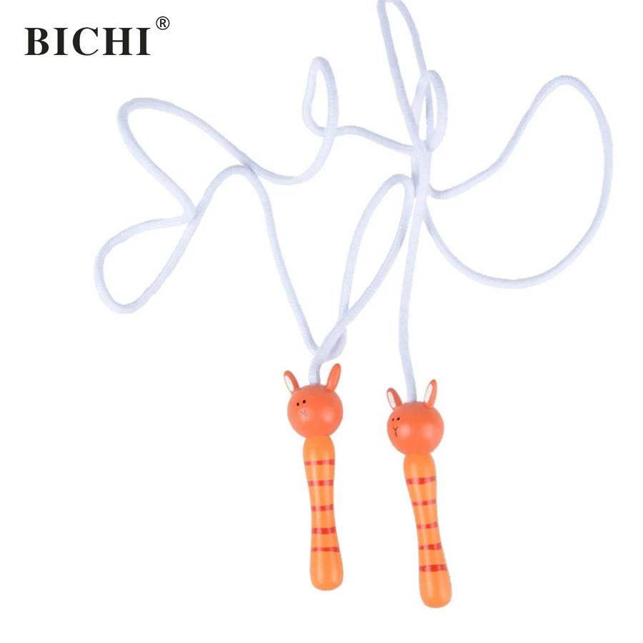 BICHI Cartoon Jump Rope Kids Crossfit Animal Wooden Handle Skipping Children Home Jumping Training Excercise Fitness | Спорт и