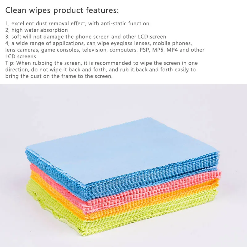 Чистящая ткань для дома салфетка очков 20 шт. инструменты полировки камеры