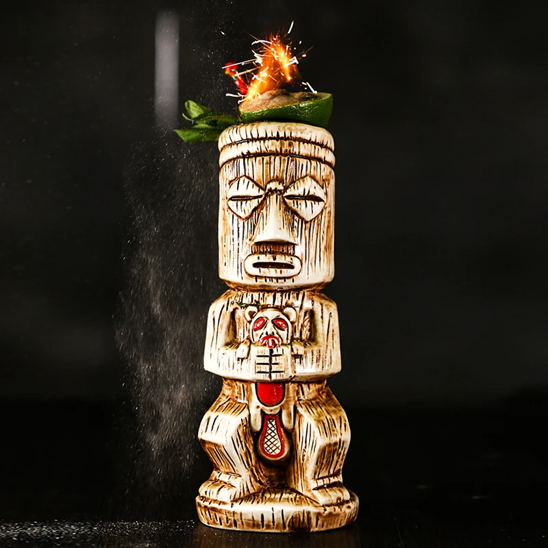 Креативная керамическая кружка TIKI Hawaii чашка для шампанского красного вина чаша