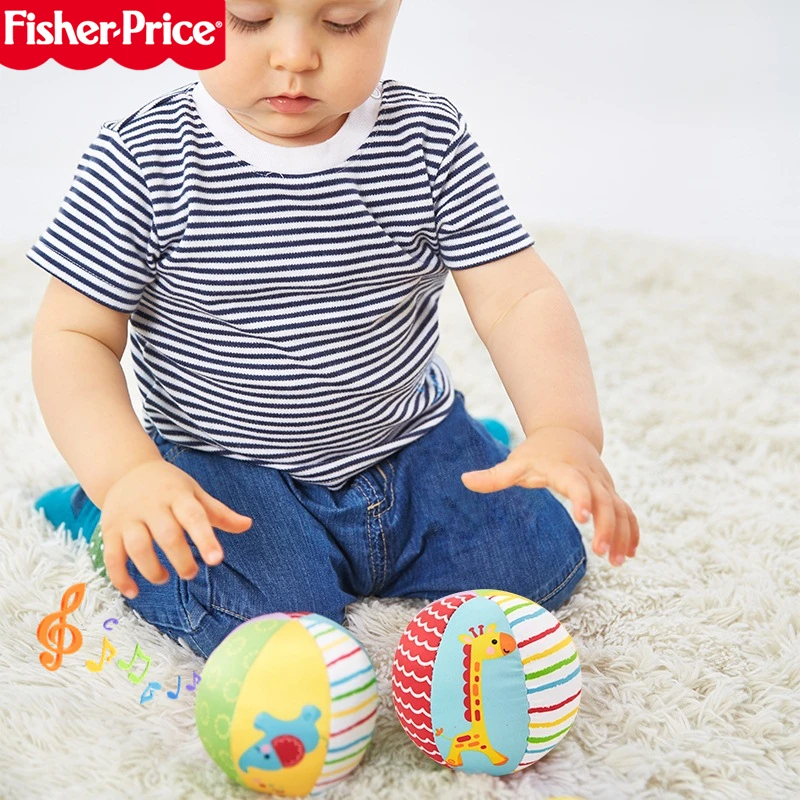 FISHER PRICE детские игрушки для детей шар погремушка со звуками Мягкие плюшевые