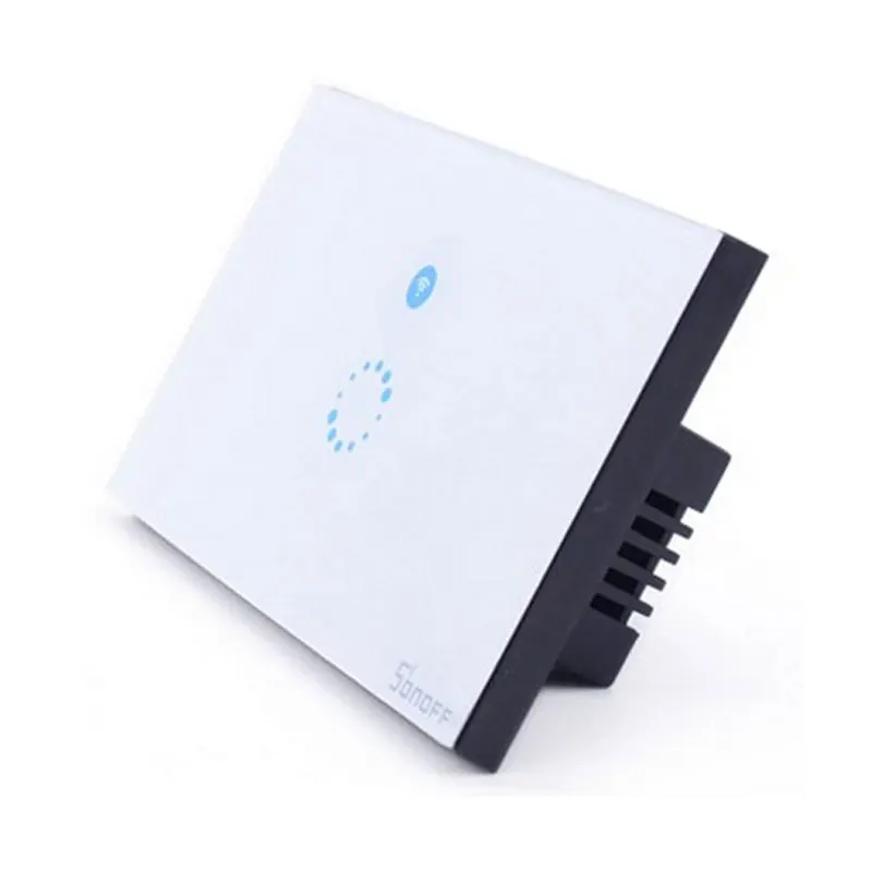 Интеллектуальный выключатель света Sonoff Wifi сенсорный Роскошные Glass1 Gang1Way стены
