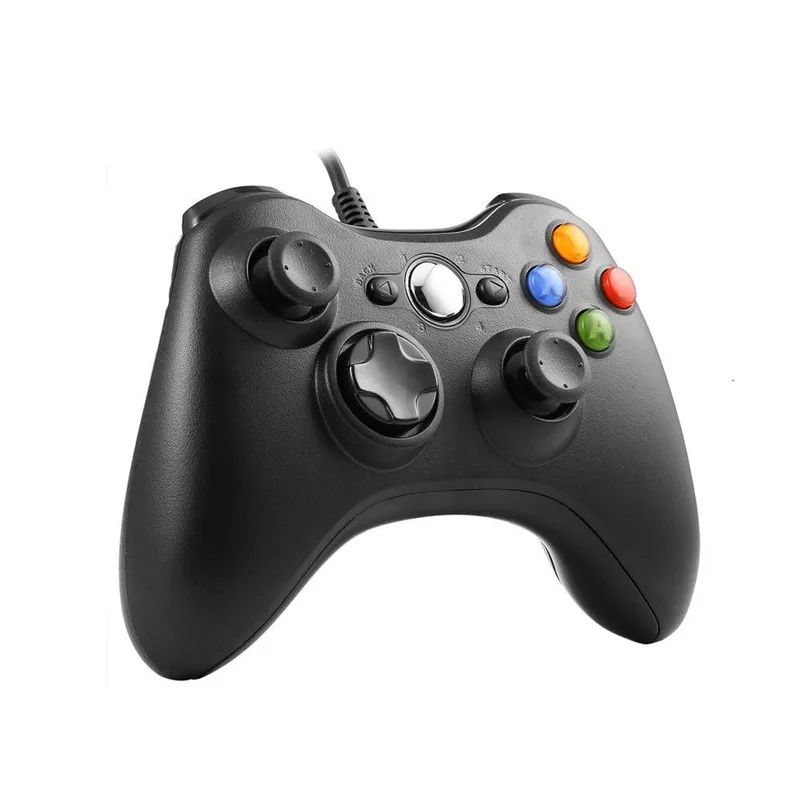 Black Проводной джойстик USB проводной геймпад игровой контроллер для microsoft Xbox для Slim 360 PC джойстик игровой контроллер для мальчика - Цвет: Black