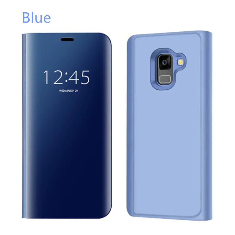 Зеркальный флип чехол для Samsung Galaxy A8 A6 Plus 2018 S8 S9 S10 Capas Note 10 + A70 A50 J7 Neo бампер|cover for