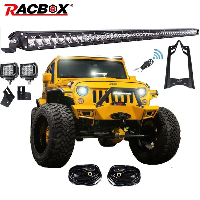 RACBOX 51 дюймов 250 Вт Светодиодный светильник для работы 4 дюйма светодиодный
