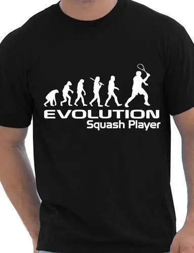 Смешная Мужская футболка для взрослых с изображением сквоша|evolution of man|evolution t-shirtmen