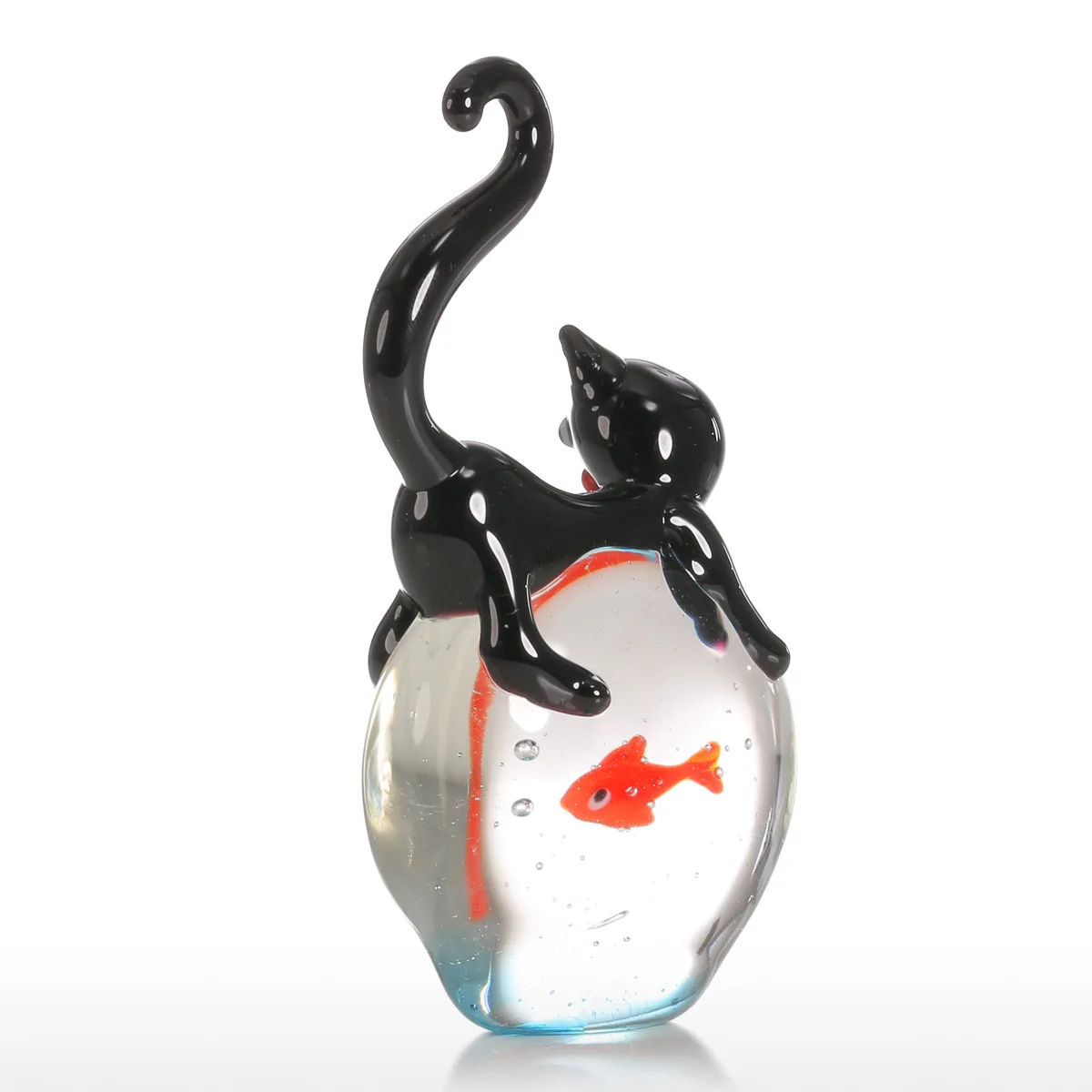 Подарочные Стеклянные Фигурки для кошек и золотых рыбок Tooarts статуэтка животных