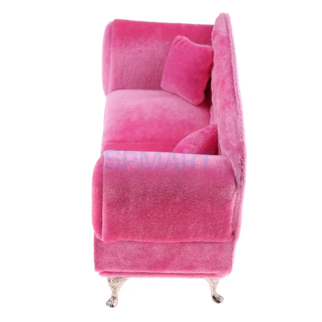 Exquisite Pink Long Sofa with Cushions Furniture for 1/6 Scale Dolls Accessories | Игрушки и хобби