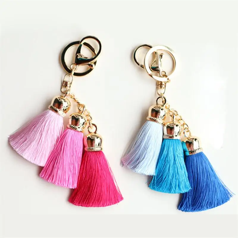 Хит продаж цветной брелок мешок AccessoriesIce шелковая кисточка для ключей Pompom сумочка