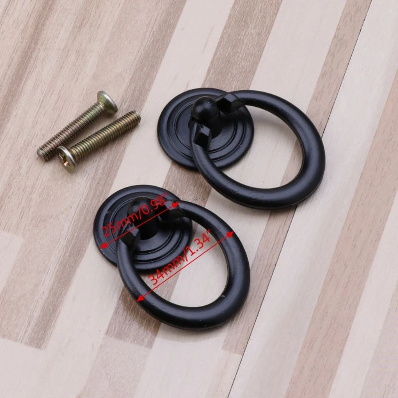 2 шт. старинная Мебельная ручка черные кухонные шкафы ручки выдвижные ящики шкаф