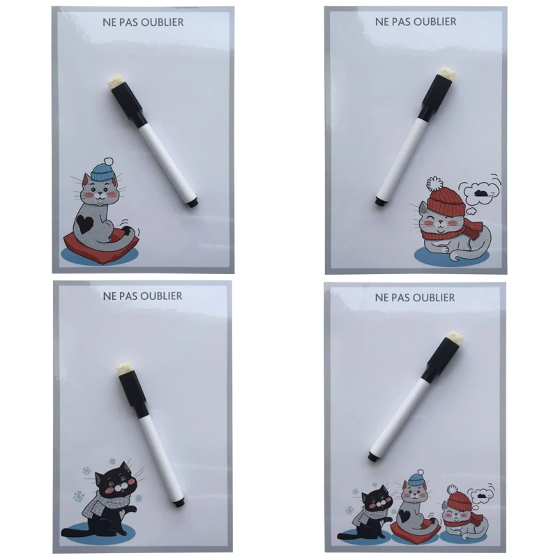 Милая кошка печатная сухая стираемая Гибкая магнитная доска/Доска