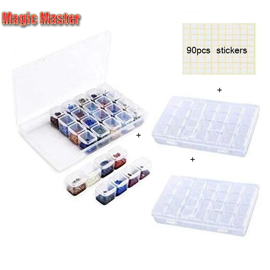 3 шт./комплект 28 решетки Регулируемый Пластик ящик для хранения коробка ювелирных
